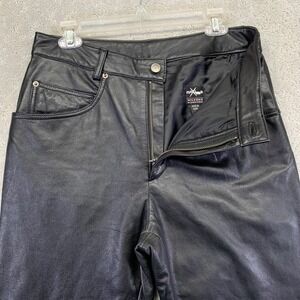 Vintage Maxima Wilsons Leather Pants Womens Size 12 Black Bootcut High Waist